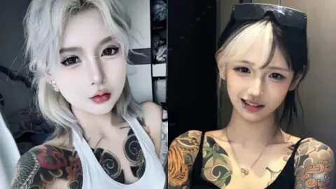 金发纹身精神小妹