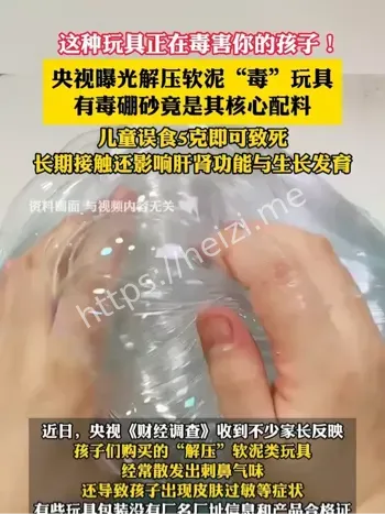 玩具硼砂风险